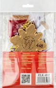 Snowflake Golden Motif - Christmas Ornament Wooden Bead Kit, different perspective #2. Select this picture to zoom in