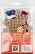 Santa With Lantern - Christmas Ornament Wooden Bead Kit, different perspective #2. Select this picture to zoom in