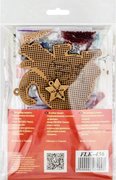 Flying Santa - Christmas Ornament Wooden Bead Kit, different perspective #2. Select this picture to zoom in