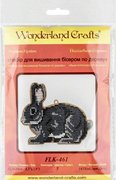 Black Bunny - Christmas Ornament Wooden Bead Kit, different perspective #1. Select this picture to zoom in