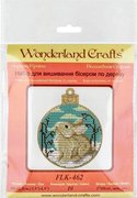Forest Bunny - Christmas Ornament Wooden Bead Kit, different perspective #1. Select this picture to zoom in