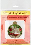 Festive Bunny - Christmas Ornament Wooden Bead Kit, different perspective #1. Select this picture to zoom in