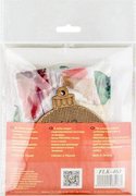 Festive Bunny - Christmas Ornament Wooden Bead Kit, different perspective #2. Select this picture to zoom in