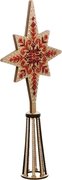Red Tree Topper - Christmas Ornament Wooden Bead Kit, different perspective #1. Select this picture to zoom in