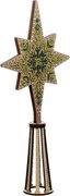 Green Tree Topper - Christmas Ornament Wooden Bead Kit, different perspective #1. Select this picture to zoom in