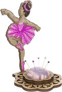 Ballerina Needle Case - Ornament Wooden Bead Kit, different perspective #1. Select this picture to zoom in
