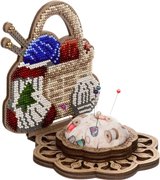 Knitting Basket Needle Case - Ornament Wooden Bead Kit, different perspective #1. Select this picture to zoom in