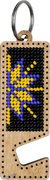 Blue and Yellow Phone Stand - Ornament Wooden Bead Kit, different perspective #2. Select this picture to zoom in