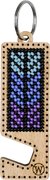 Lilac and Light Blue Phone Stand - Ornament Wooden Bead Kit, different perspective #1. Select this picture to zoom in