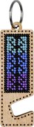 Lilac and Light Blue Phone Stand - Ornament Wooden Bead Kit, different perspective #2. Select this picture to zoom in