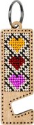 Pink and Yellow Phone Stand - Ornament Wooden Bead Kit, different perspective #2. Select this picture to zoom in