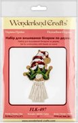 Gnome in Red Hat - Christmas Ornament Wooden Bead Kit, different perspective #1. Select this picture to zoom in