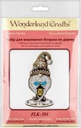 Enchanted Gnome - Christmas Ornament Wooden Bead Kit, different perspective #1. Select this picture to zoom in