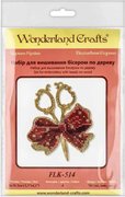 Scissors with Bow - Christmas Ornament Wooden Bead Kit, different perspective #1. Select this picture to zoom in