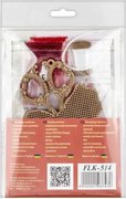 Scissors with Bow - Christmas Ornament Wooden Bead Kit, different perspective #2. Select this picture to zoom in