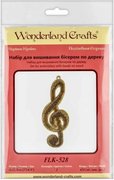 Treble Clef - Christmas Ornament Wooden Bead Kit, different perspective #1. Select this picture to zoom in