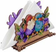 Napkin Holder - Blue Tit - Wooden Bead Kit, different perspective #1. Select this picture to zoom in