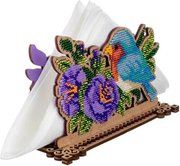Napkin Holder - Blue Tit - Wooden Bead Kit, different perspective #2. Select this picture to zoom in