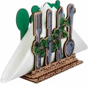 Napkin Holder - Table Setting - Wooden Bead Kit, different perspective #2. Select this picture to zoom in