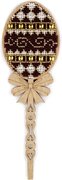 Burgundy Easter Egg - Ornament Wooden Bead Kit, different perspective #1. Select this picture to zoom in