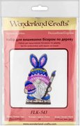 Lively Gnome - Easter Ornament Wooden Bead Kit, different perspective #1. Select this picture to zoom in