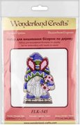 Festive Gnome - Easter Ornament Wooden Bead Kit, different perspective #1. Select this picture to zoom in