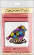 Stained Glass Bird - Easter Ornament Wooden Bead Kit, different perspective #1. Select this picture to zoom in