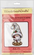 Storyteller Gnome - Christmas Ornament Wooden Bead Kit, different perspective #1. Select this picture to zoom in