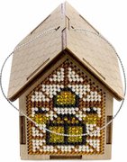 Fairy House - Ornament Wooden Bead Kit, different perspective #1. Select this picture to zoom in