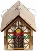 Fairy House - Ornament Wooden Bead Kit, different perspective #2. Select this picture to zoom in