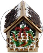 Winter House - Ornament Wooden Bead Kit, different perspective #1. Select this picture to zoom in