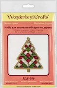 Stained Glass Christmas Tree - Ornament Wooden Bead Kit, different perspective #1. Select this picture to zoom in