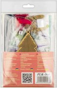 Stained Glass Christmas Tree - Ornament Wooden Bead Kit, different perspective #2. Select this picture to zoom in