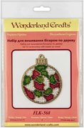 Stained Glass Bauble - Christmas Wooden Ornament Bead Kit, different perspective #1. Select this picture to zoom in