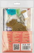 Stained Glass Bear - Wooden Ornament Bead Kit, different perspective #2. Select this picture to zoom in