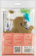 Stained Glass Rocking Horse - Wooden Ornament Bead Kit, different perspective #2. Select this picture to zoom in