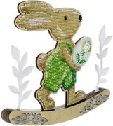Rocking Bunny - Spring Knight - Easter Wooden Bead Kit, different perspective #1. Select this picture to zoom in
