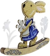 Rocking Bunny - Spring Beauty - Easter Wooden Bead Kit, different perspective #1. Select this picture to zoom in