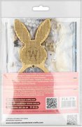Spring Bunny - Easter Wooden Ornament Bead Kit, different perspective #2. Select this picture to zoom in