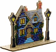 House With Lanterns - Wooden Bead Kit, different perspective #1. Select this picture to zoom in