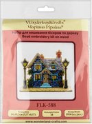 House With Lanterns - Wooden Bead Kit, different perspective #2. Select this picture to zoom in
