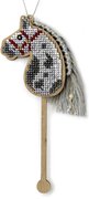 Grey Stick Horse - Double Sided Wooden Bead Kit, different perspective #1. Select this picture to zoom in