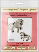 Forest Stallion - Double Sided Wooden Ornament Bead Kit, different perspective #2. Select this picture to zoom in