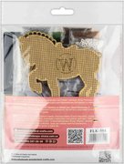 Forest Stallion - Double Sided Wooden Ornament Bead Kit, different perspective #3. Select this picture to zoom in