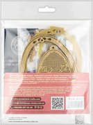Easter Egg - Blue Geometric Ornament - Wooden Bead Kit, different perspective #2. Select this picture to zoom in