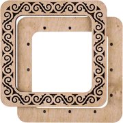 Magnetic Embroidery Frame Swirls - 5.5 x 5.5, different perspective #1. Select this picture to zoom in