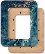 Magnetic Frame Ocean Blue - 4.1 x 5.1 - Fits Mini Mill Hill, different perspective #2. Select this picture to zoom in