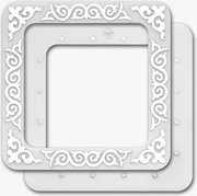 Magnetic Frame White Swirl - 7.5 x 7.5 - Fits Mill Hill Kits, different perspective #2. Select this picture to zoom in