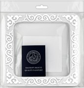 Magnetic Frame White Swirl - 7.5 x 7.5 - Fits Mill Hill Kits, different perspective #3. Select this picture to zoom in