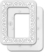 Magnetic Frame White - 4.1 x 5.1 - Fits Mini Mill Hill, different perspective #2. Select this picture to zoom in